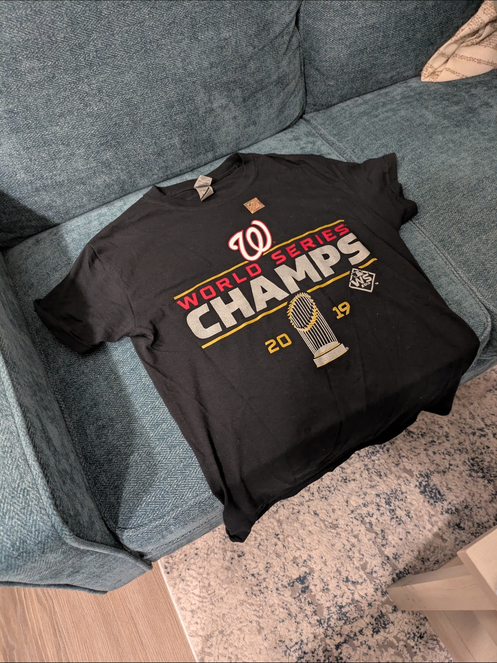 Washington Nationals 2019 World Series Champs Black Graphic Tee